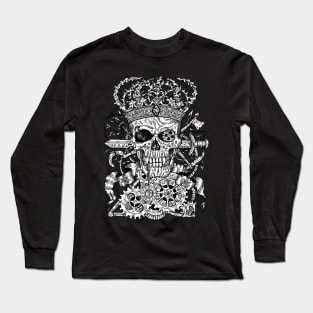 Mystic Skull (6) Hand Drawn Original Artwork. Long Sleeve T-Shirt